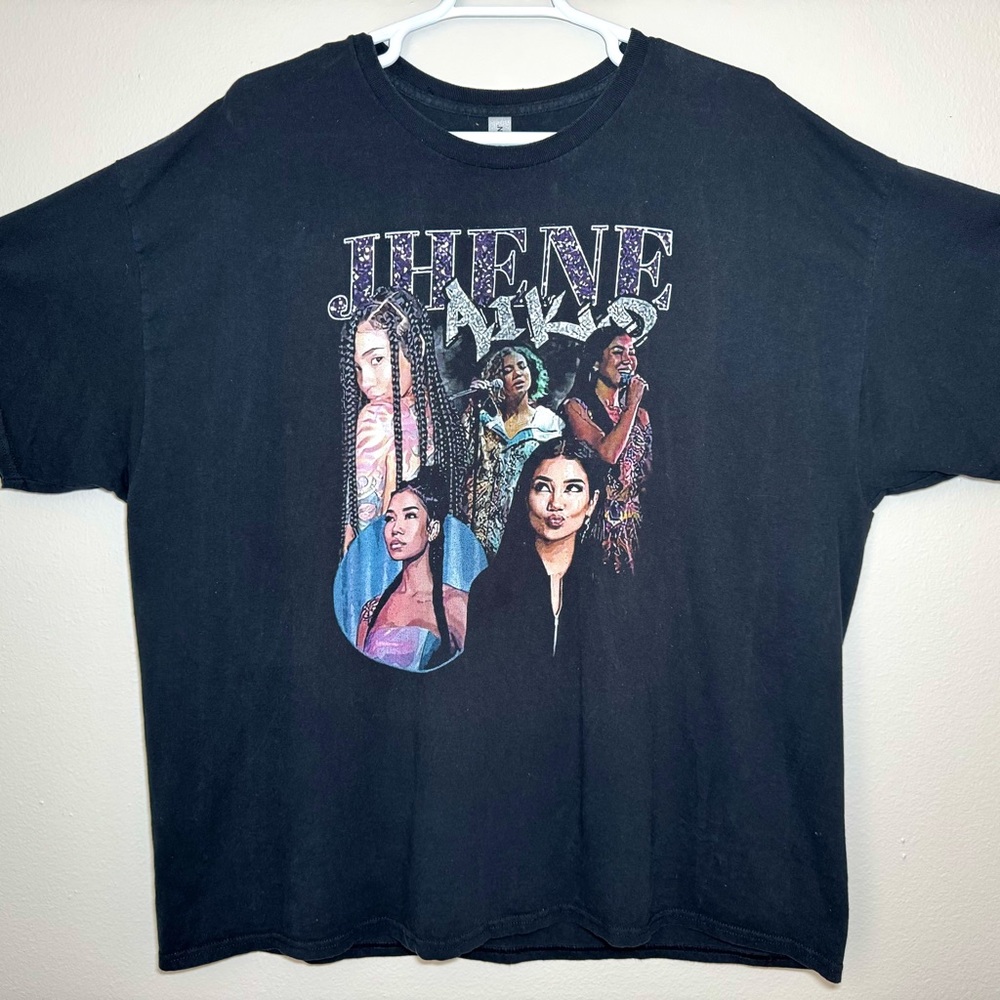 Jhene Aiko Hip Hop Rap 90s Style Graphic T-Shirt Size 3XL Black
